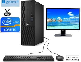 Dell Core-i5 7th Gen Desktop 16GB RAM 3.80GHz 512GB SSD Win 11 Pro LCD H... - £196.54 GBP