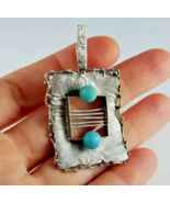 VINTAGe aMAZONITE Silver Pendant Unisex Pendant Make offer welcome! - $414.01 CAD