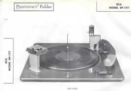 1948 RCA Victor RP-177 Turntable Photofact Service Repair Manual Phonograph - $12.86