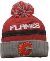 Calgary Flames Reebok NHL Hockey Locker Room Knit Beanie Pom Winter Hat - £17.24 GBP
