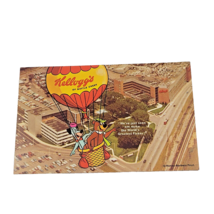 Yogi Bear in Air Balloon Kellogg&#39;s Postcard Battle Creek Michigan building vtg - £4.60 GBP
