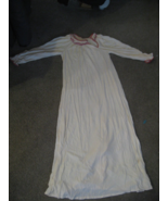 VTG 80&#39;s 70&#39;s Sears Cherri Lynn Long Nightie Nightgown Ruffle White Cott... - £30.01 GBP
