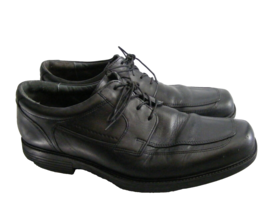 Johnston Murphy Size 9.5 M Black Leather Casual Lace Up Dress Casual Sho... - $25.19