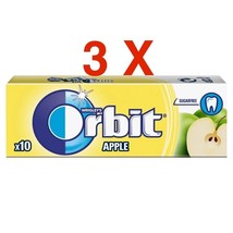 Wrigley&#39;s Orbit Apple Chewing Gum Sugar Free -3 pack/30 pc.-FREE Shipping - £8.75 GBP