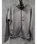 Champion C9 Front Zip Jacket Women Large Grey Herringbone Tech Fleece Th... - $34.39