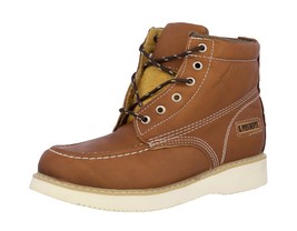 Mens Honey Brown Work Boots Leather Anti Slip Lightweight Soft Toe 6, 8.... - $59.99