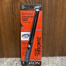 REVLON SO FIERCE Chrome Ink Liquid PEN EYELINER 901 Gunmetal 0.03oz eye ... - $5.99