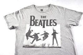 The Beatles Jumping Gray Graphic Print T-Shirt Apple Corps LTD Large - £13.23 GBP