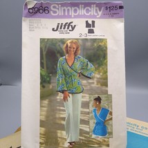 Vintage Sewing PATTERN Simplicity 6966, Jiffy Women Two Sizes 1975 Front Wrap - £13.65 GBP