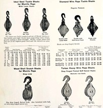 1922 N.T. Bushnell Rope Tackle Blocks Advertisement Catalogue Hardware D... - $562.94 MXN