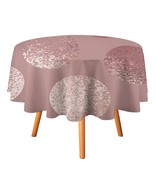 Gold Style Polka Dot Tablecloth Round Kitchen Dining for Table Cover Dec... - $21.93 CAD+
