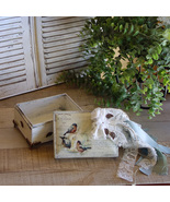 Vintage Song Bird Decorative Box French Country Decor Shabby Chic Bird D... - £39.05 GBP