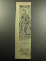 1957 Best &amp; Co. Suit, Coat and Hat Advertisement - For Young Cosmopolitans - £14.74 GBP