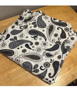 IKEA SOTBLOMSTER Blue Tan Brown Paisley Medallion FULL Duvet Cover 82 X 82 - $54.29 CAD