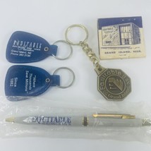 Equitable Building And Loan Brass Keychain Pen Matchbook VTG Lot Grand Island NE - £16.91 GBP