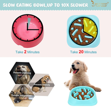 Dog Feeder Slow Eating Eco-Friendly Durable Non-Toxic Preventing Choking Healthy - £9.57 GBP