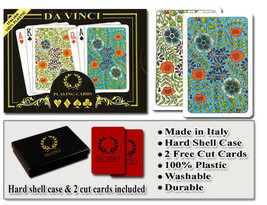 DA VINCI Fiori 100% Plastic Playing Cards - Bridge Size Regular Index - $16.99