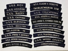 UNITED STATES NAVY, U.S.N. SHOULDER ARCS, ASSORTED GROUPING OF 20 ARCS, ... - £11.87 GBP