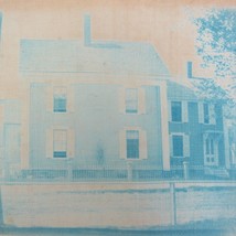 Cyanotype Photograph On Cloth Town House Antique 1800s Building Architecture - £39.04 GBP