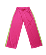 MetroStyle Womens Active Pants Size PS Pink With Green Side Stripes Acti... - $14.13