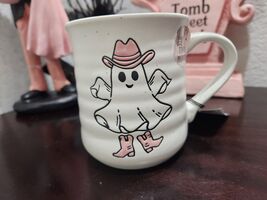 Halloween Pink Ghost Cowgirl BOO YAH! Coffee Mug Decor NEW - $22.76