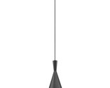 1-Light Hourglass Pendant, Matte Black, Gold Interior, Black Cord, Kitch... - $52.99