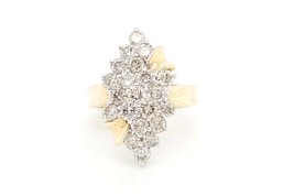 14k Yellow Gold Diamond Women&#39;s Cocktail Ring 1.00ct - £640.66 GBP