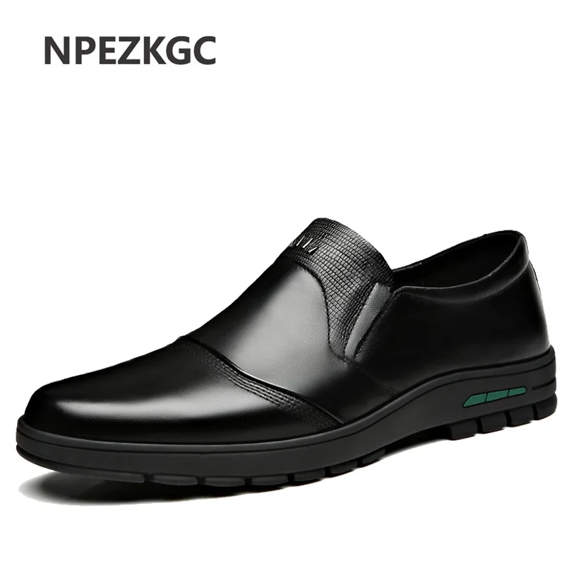 Men&#39;s Shoes Comfortable Men Casual Shoes Genuine Leather Breathable Loaf... - $48.87
