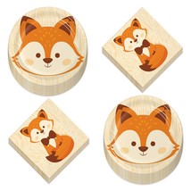 Fox Party Supplies - Woodland Animal Fox Face Paper Dessert Plates and Beverage  - £11.44 GBP+