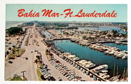 Bahia Mar Yacht Basin Ft Lauderdale Florida FL Colourpicture UNP Postcard 1960s - £7.04 GBP