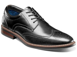 Men&#39;s Nunn Bush Centro Flex Wingtip Oxford Party Shoes Black 84983-001 - £78.17 GBP