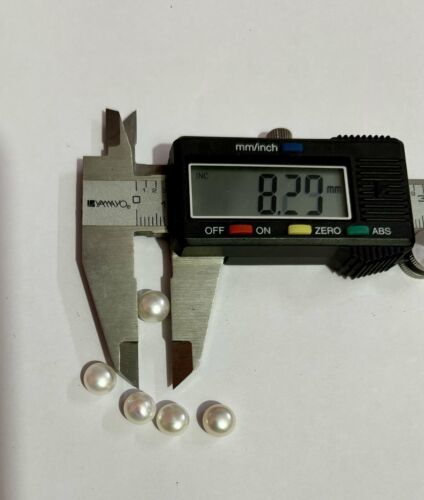 1 Pc 8 mm Round Freshwater White Pearl for Temple Pooja, Gods Offerings Item image 4