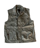 Northwest Territory Vest Mens Small Olive Full Zip Hiking Fishing Outdoo... - £18.90 GBP