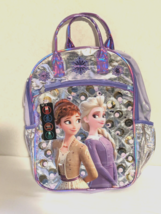 Frozen 2 Elsa &amp; Anna Disney 17&quot; Girls School Bookbag Backpack NWT - £14.55 GBP