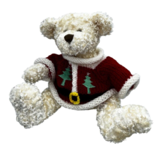 Animal Adventure Cream Tan Bear 2002 Christmas Sweater 8&quot; Plush Stuffed ... - £9.58 GBP