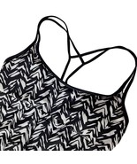 Kona Sol Racerback Tankini Swimsuit Top Medium Black White Herringbone P... - €15,31 EUR