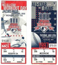 1997 MLB All Star Game Full Ticket &amp; Homerun Derby Ticket Cleveland baseball - £134.80 GBP