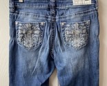 Affliction Bling Denim Jeans Cross Womens Size 30 Bootcut Medium Washed ... - $19.78