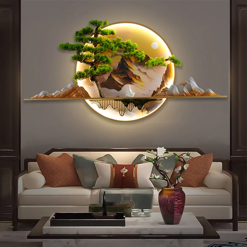 Modern Chinese Picture Sconce LED Creative Landscape 3d Picture Lamp for Home - £350.28 GBP+