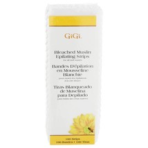 GiGi Small Bleached Muslin Epilating Strips for Hair Waxing/Hair Removal, 100 St - £15.17 GBP