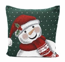 McFrosty Tapestry Style Christmas Cushion - Multicolour - £18.85 GBP