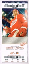 2008 NHL Regular Season Full Unused ticket Atlanta Thrashers @ Detroit Red Wings - £11.34 GBP