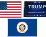 K&#39;s Novelties 3x5 Trump #1 &amp; USA American &amp; State of Minnesota Wholesale... - $23.76