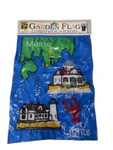 Maine State Garden Flag 13&quot; x 17&quot; Lighthouse Lobster NEW Yard Outdoor - $31.57