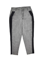 Vintage Gitano Jeans Womens 34 Grey STone Wash Denim High Rise Mom 36x30 Tapered - £18.80 GBP