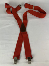Vintage Carhartt Workwear Leather Brace Heavy Duty Utility Suspenders Red - £27.86 GBP