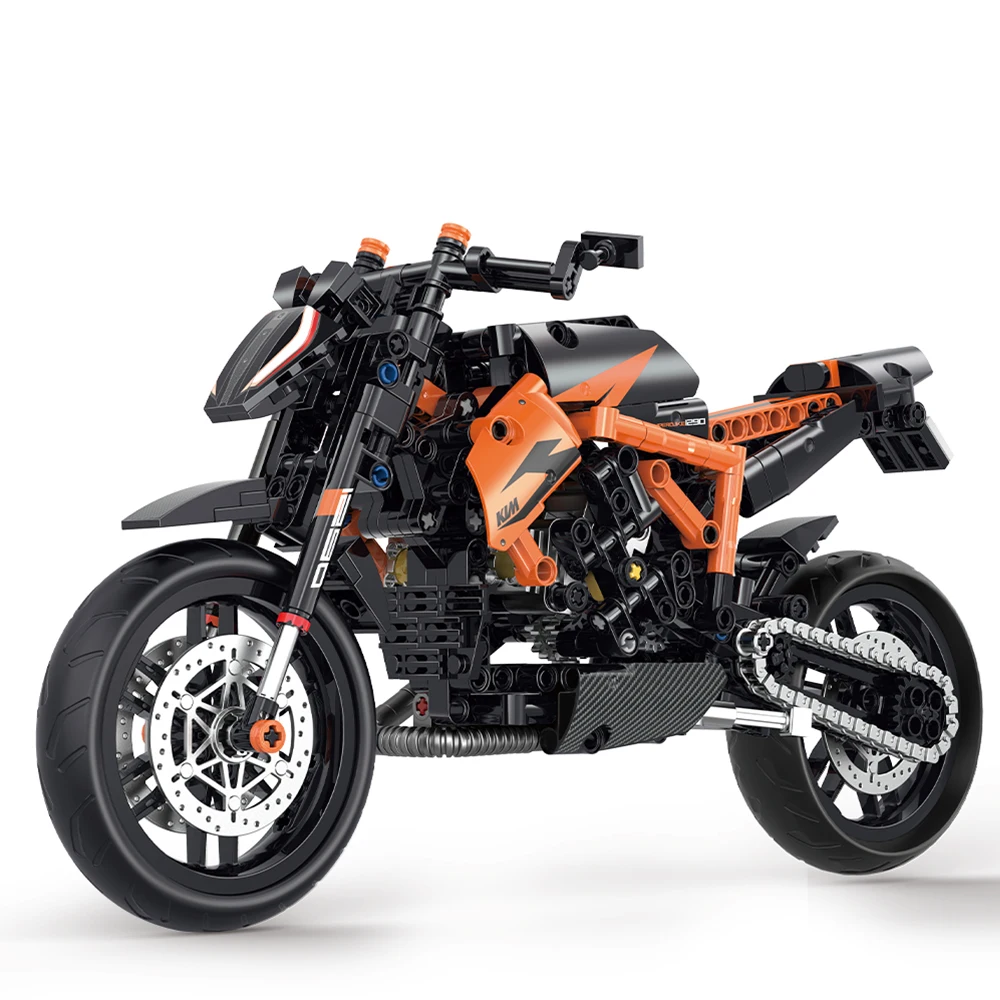 Pcs high tech classic motorcycle building model blocks motor city racer bricks toys for thumb200