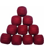 Red Rose Cotton Crochet Thread Mercerized Knitting Embroidery Yarn Ball ... - £17.51 GBP
