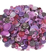 50 Resin Buttons Colorful Purples Jewelry Making Sewing Supplies Assorte... - $6.67