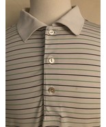 Peter Millar Summer Comfort Striped Short Sleeve Polo Shirt Mens Size XL  - $239.25 MXN